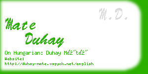 mate duhay business card